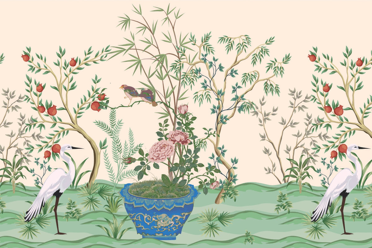 Chinese Garden Wallpaper Mural in your room