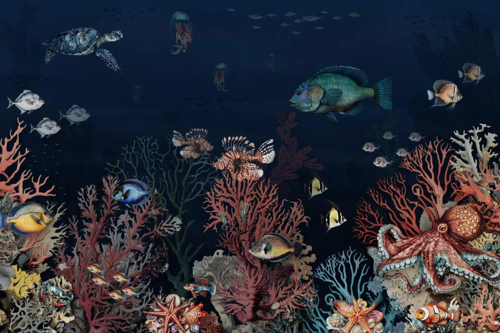 Coral Marvels Wall Mural