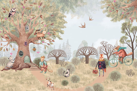 Fairy-tale Critter Countryside Mural