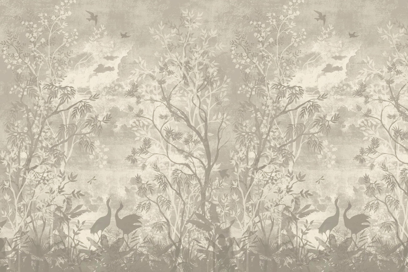 Moonlit Aves Wallpaper Mural