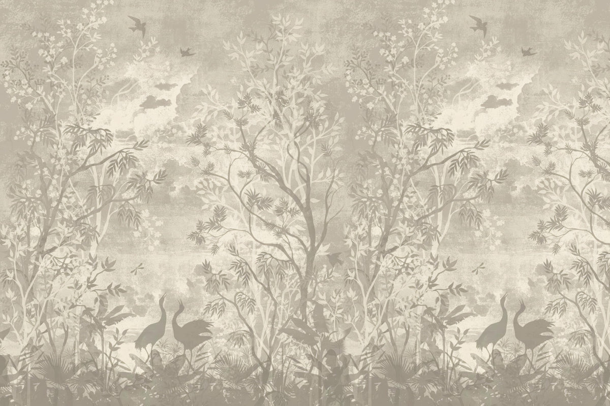Moonlit Aves Wallpaper Mural in your room