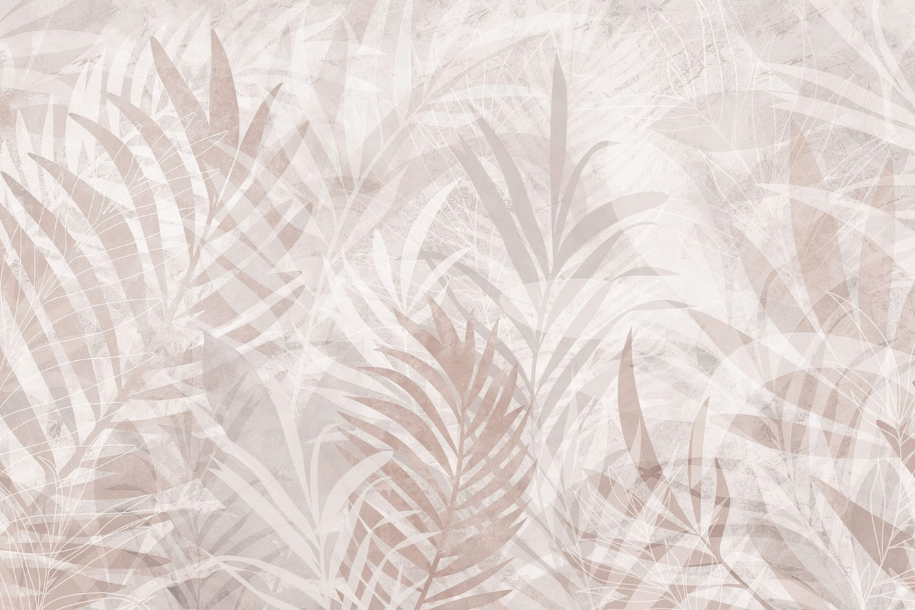 Scandinavian Leaf Elegance Mural