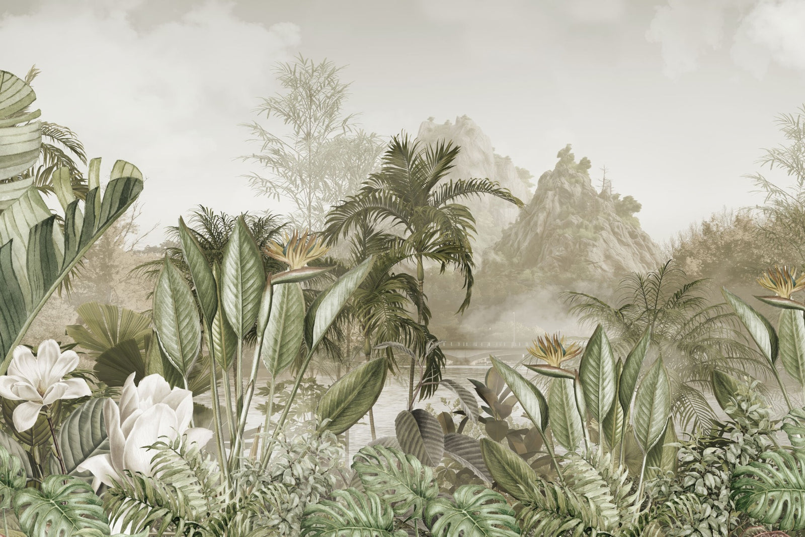 Ethereal Jungle Panorama Mural