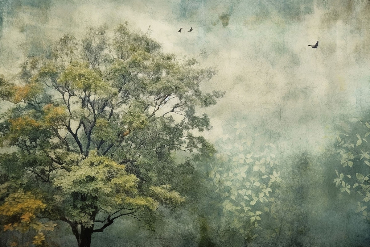 Forest Paradise Wall Mural in your room — zoomed