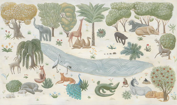 Safari Whispers Wall Mural in your room