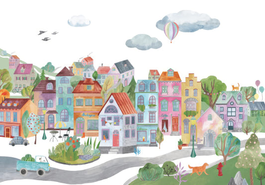 Vibrant City Wall Mural