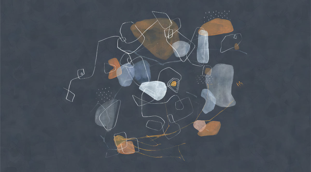 Cosmic Rhythm Wallpaper Mural in your room — zoomed