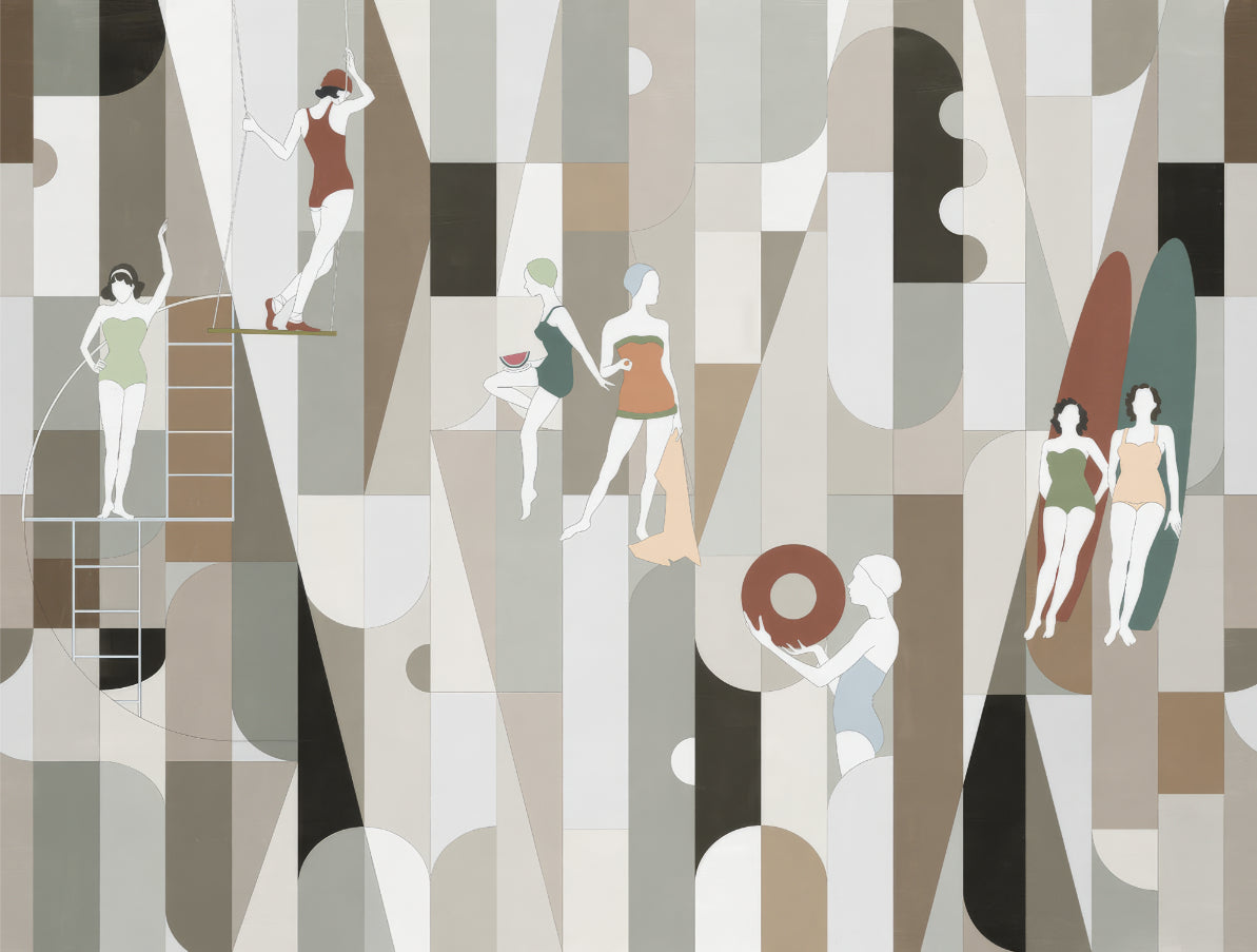 Modern Mosaic Wearables Mural in your room — zoomed