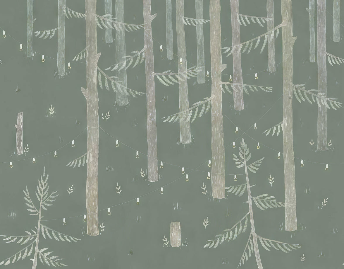 Twilight Trees Light Mural in your room
