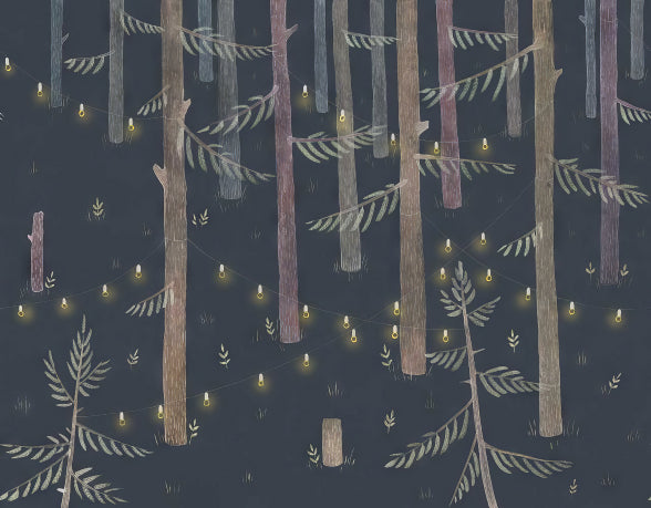 Midnight Grove Fairy Lights Mural in your room