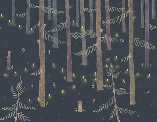 Midnight Grove Fairy Lights Mural