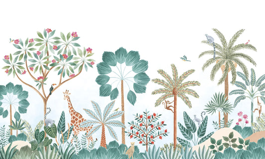 Tropical Safari Vista Wall Mural