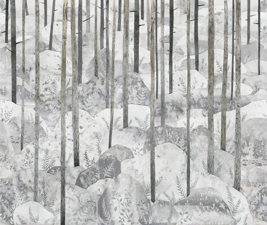Frosty Fern Forest Mural