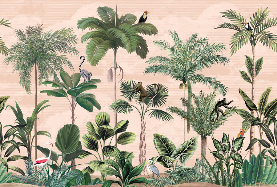 Jungle Rhapsody Wall Mural in your room