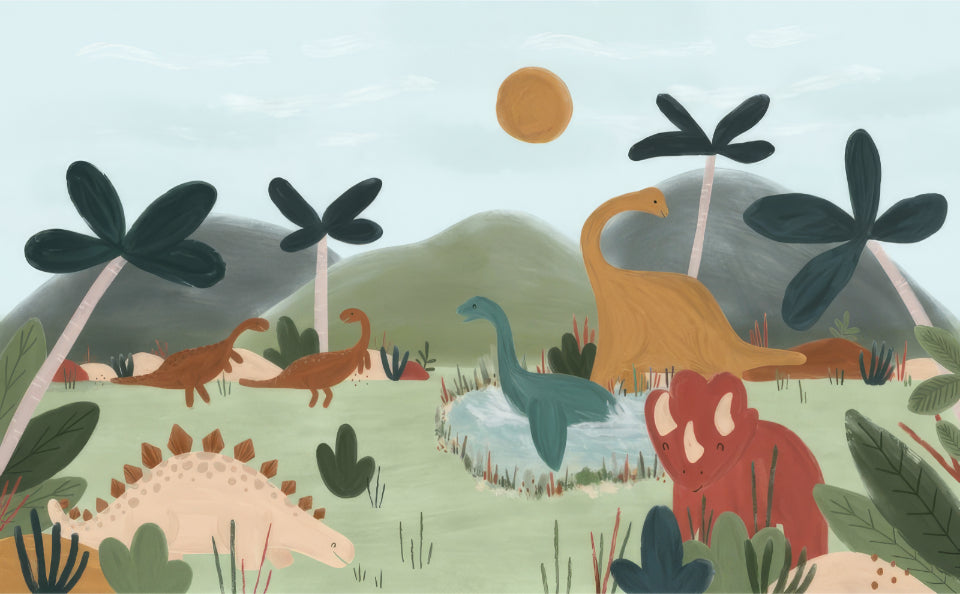 Gentle Giants Wall Mural in your room — zoomed