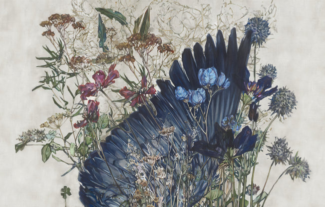 Dusk Till Dawn Floral Mural in your room — zoomed