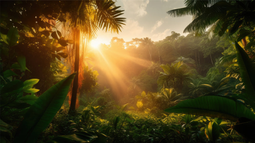 Sun Kissed Rainforest Wall Mural in your room