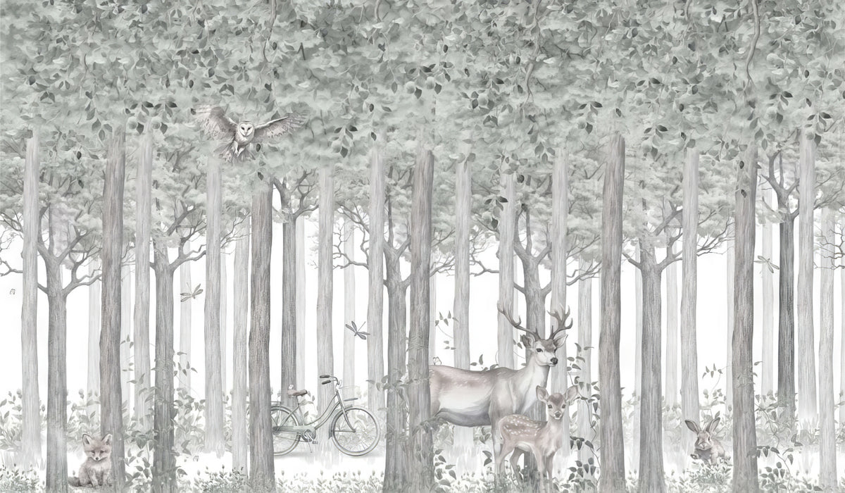 Mystical Fauna Wall Mural in your room — zoomed