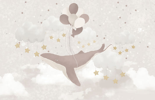 Whale Sky Parade Wall Mural