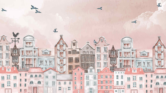 Sunset Blush Town Mural