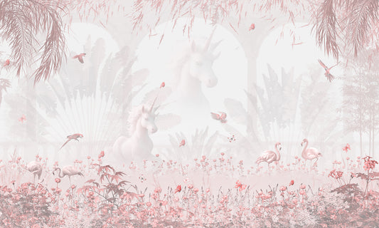 Serenity Blush Forest Mural