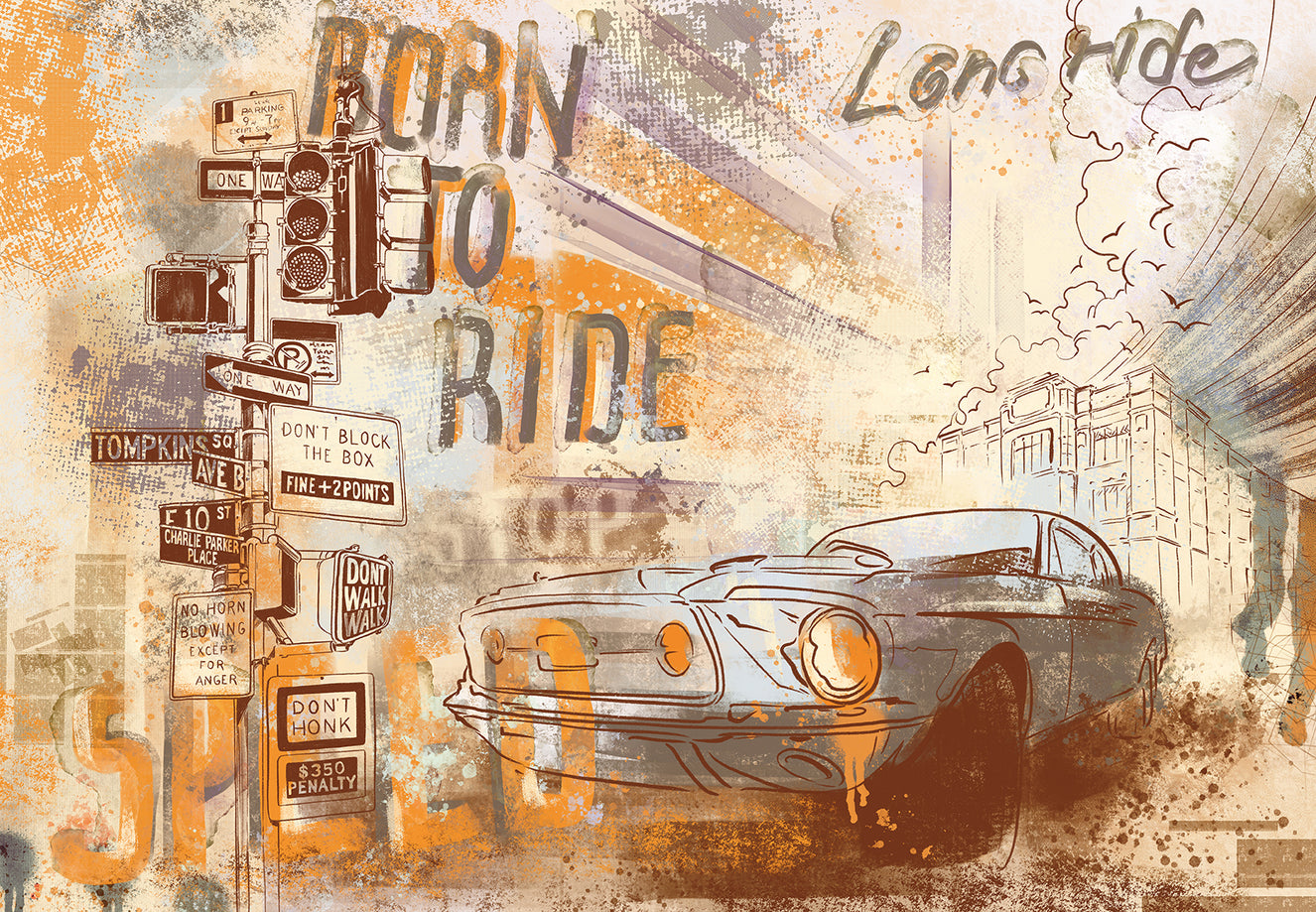 Mustang Mirage Wall Mural