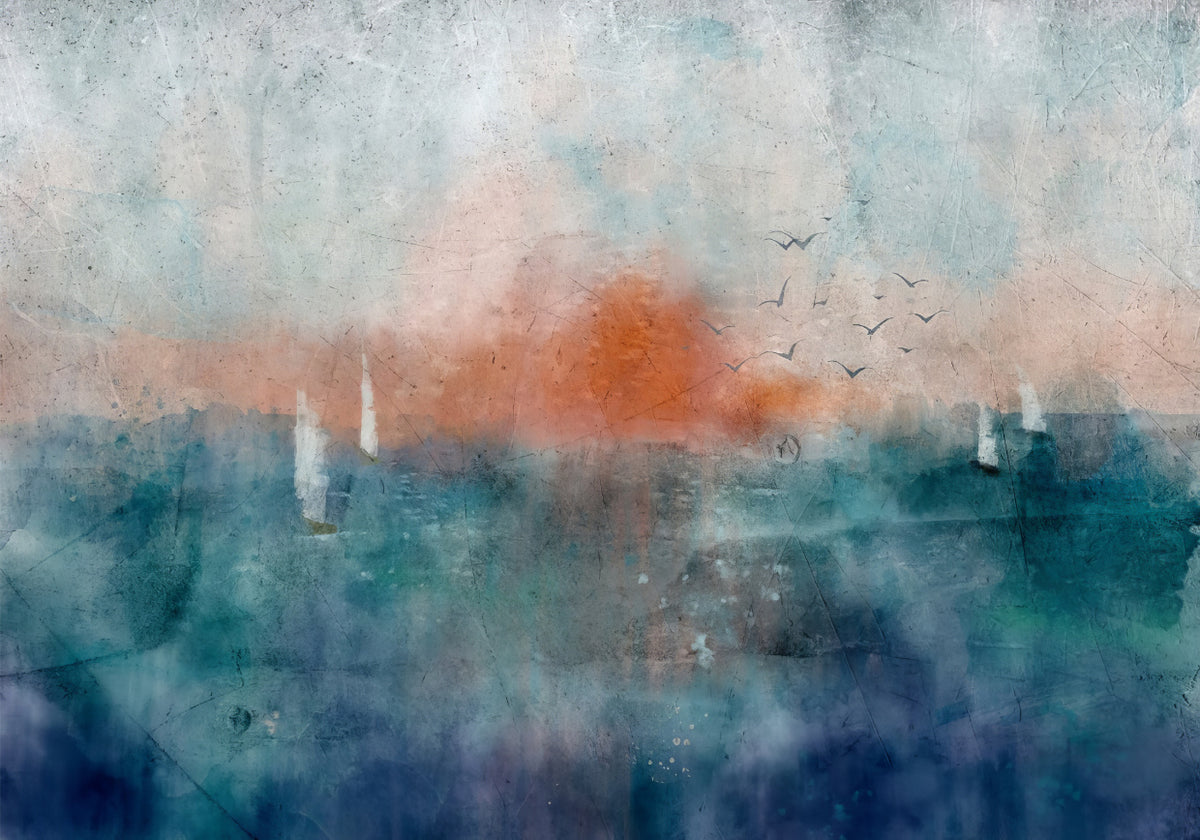 Ethereal Dusk Texture Mural in your room
