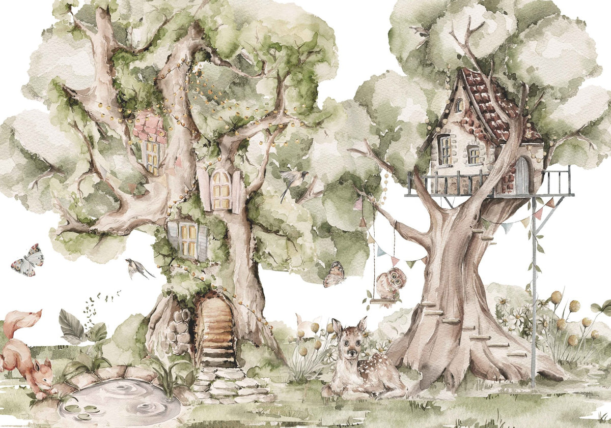 Critter Cottage Wall Mural in your room