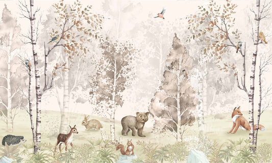 Magical Menagerie Woodland Mural