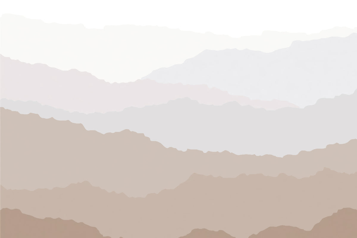 Serene Gradient Peaks Mural in your room