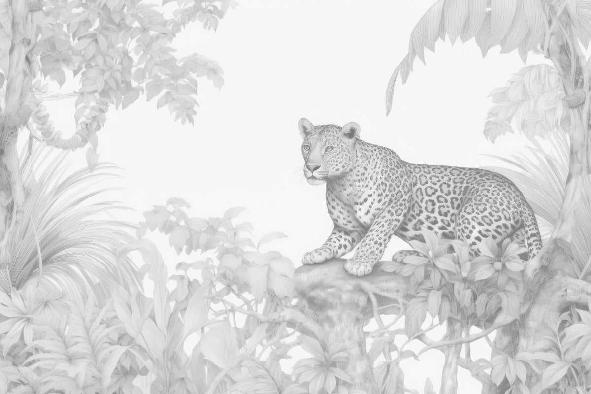 Black Cheetah Print Wallpaper in your room — zoomed