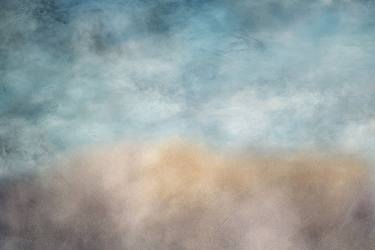 Ombre Cloud Wall Mural in your room — zoomed