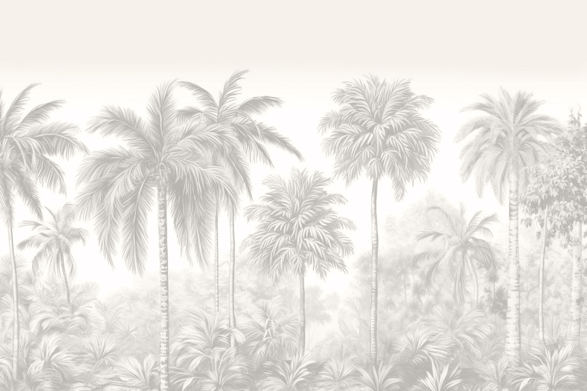 Palm Tree Wall Mural in your room — zoomed