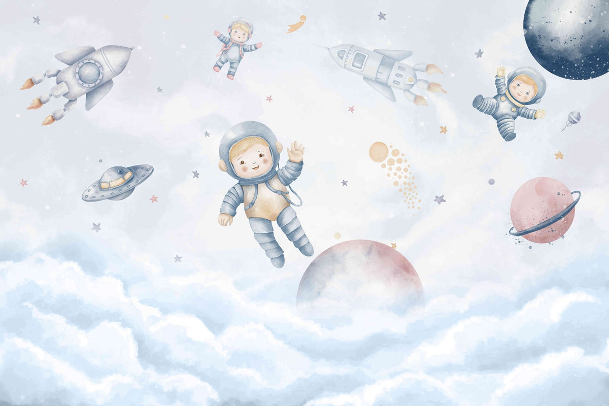 Space Adventure Kids Wallpaper in your room
