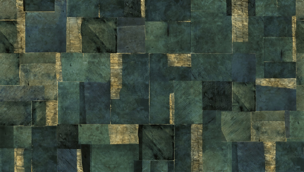 Green Abstract Wall Mural in your room