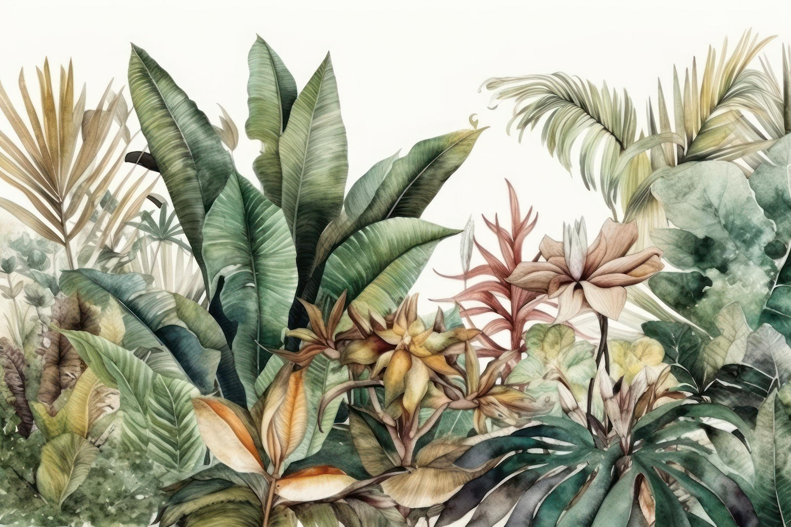 Exotic Greenery Wall Mural