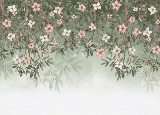 Hanging Flowers Wall Mural