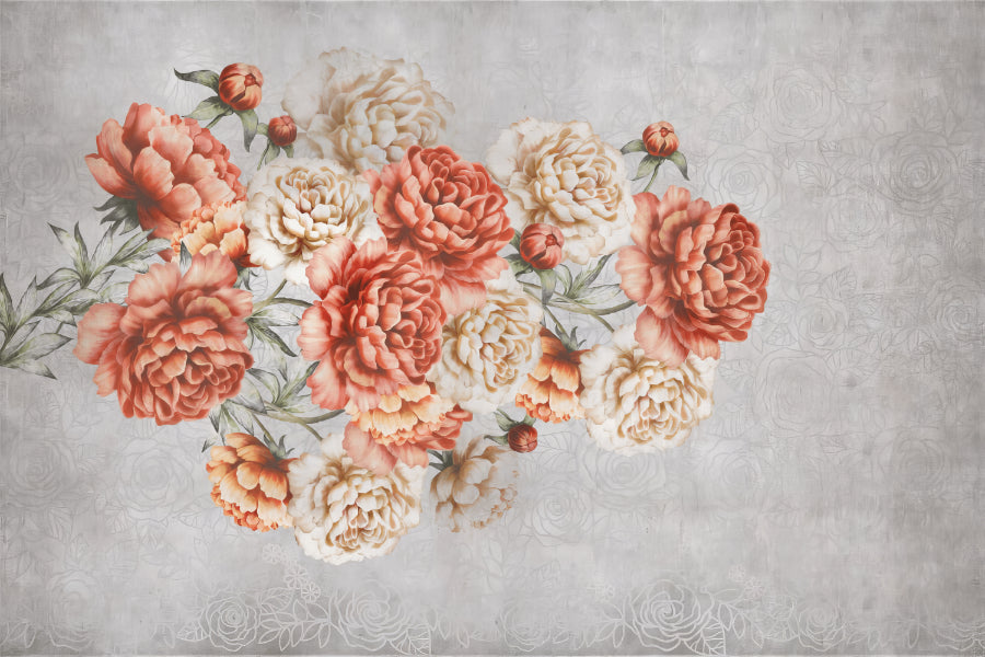 Rose Grace Wall Mural in your room — zoomed