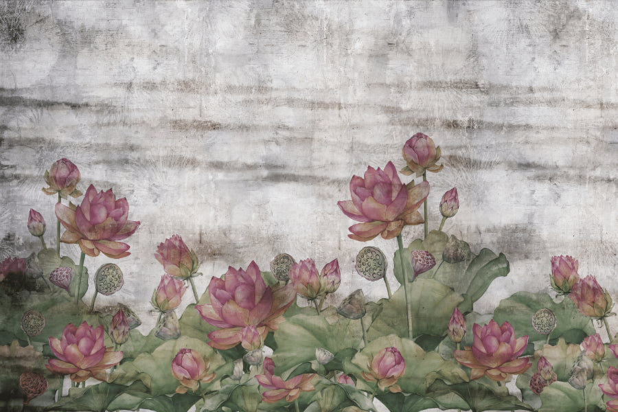 Lotus Elegance Wall Mural in your room