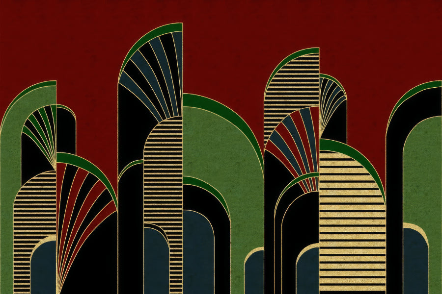 Vintage Archway Wall Mural in your room — zoomed