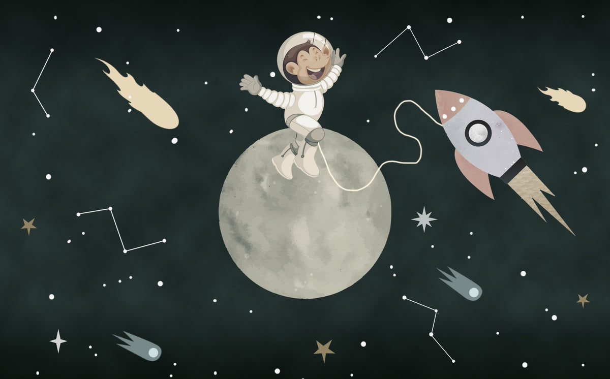 Space Pup Odyssey Wall Mural in your room