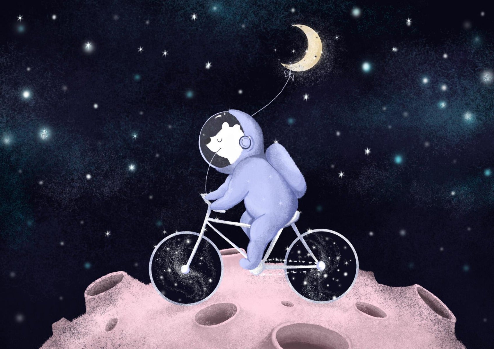 Moonlight Friends Wall Mural