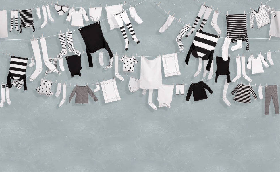 Hanging Laundry Wall Mural