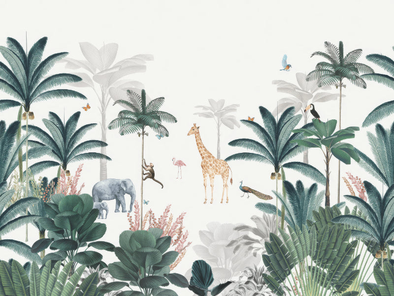 Tropical Safari Wall Mural in your room