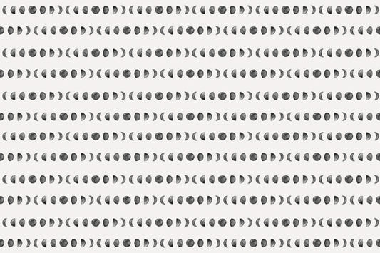 Lunar Phases Pattern Wallpaper