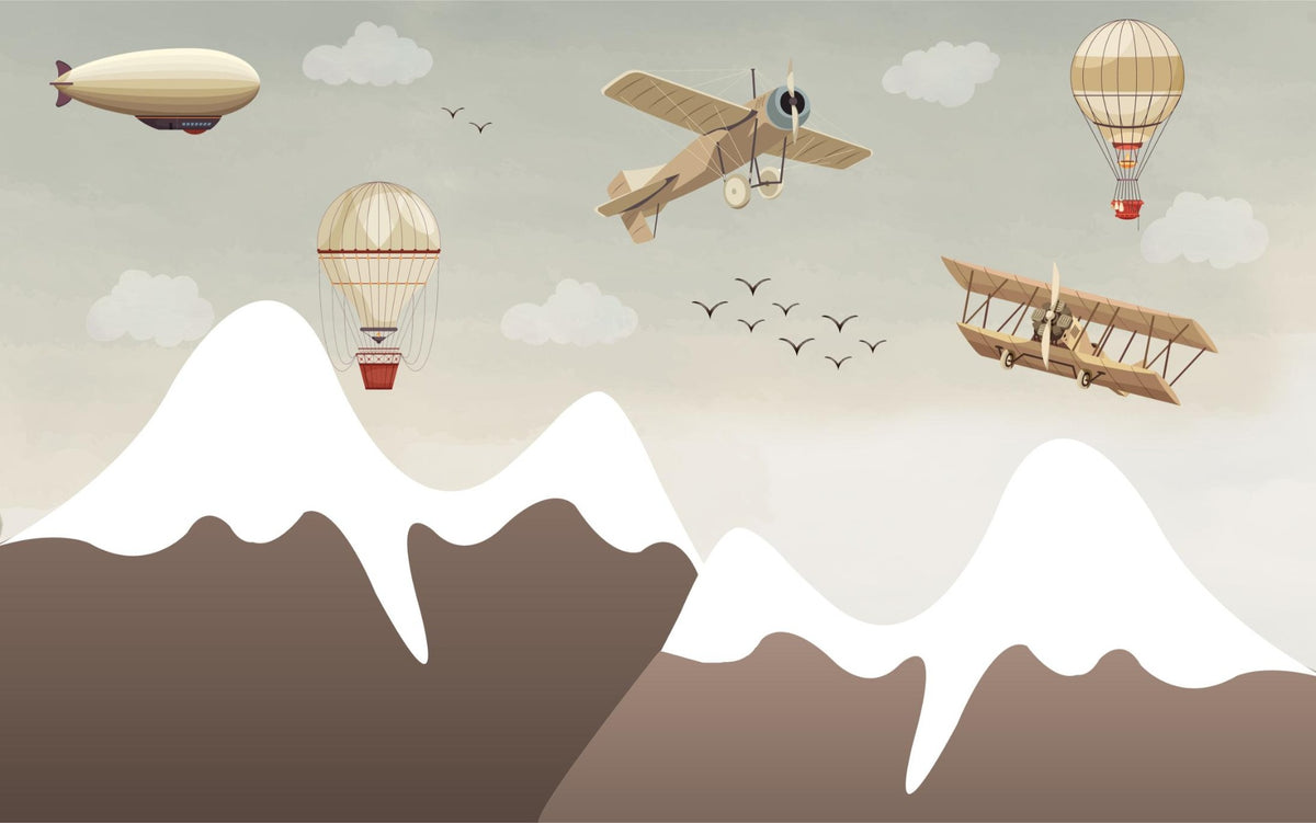Vintage Flight Wall Mural in your room