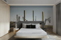 Desert cactus land mural for a southwestern aesthetic.

