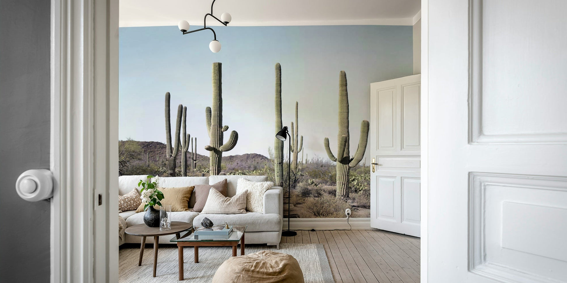 Cactus Land wall mural adding desert charm to walls.

