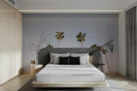 California Dreaming mural evoking tranquil beach scenes.

