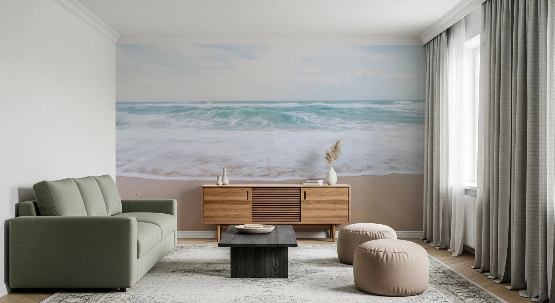 Calm Coastal Scene Wall Mural